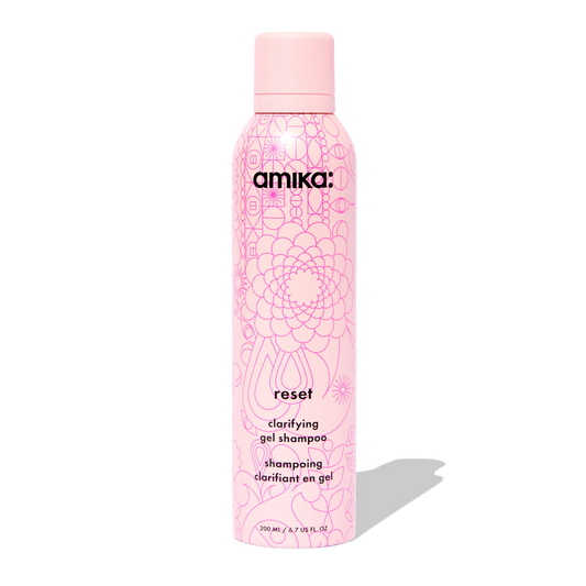 Amika reset clarifying + cleansing gel shampoo