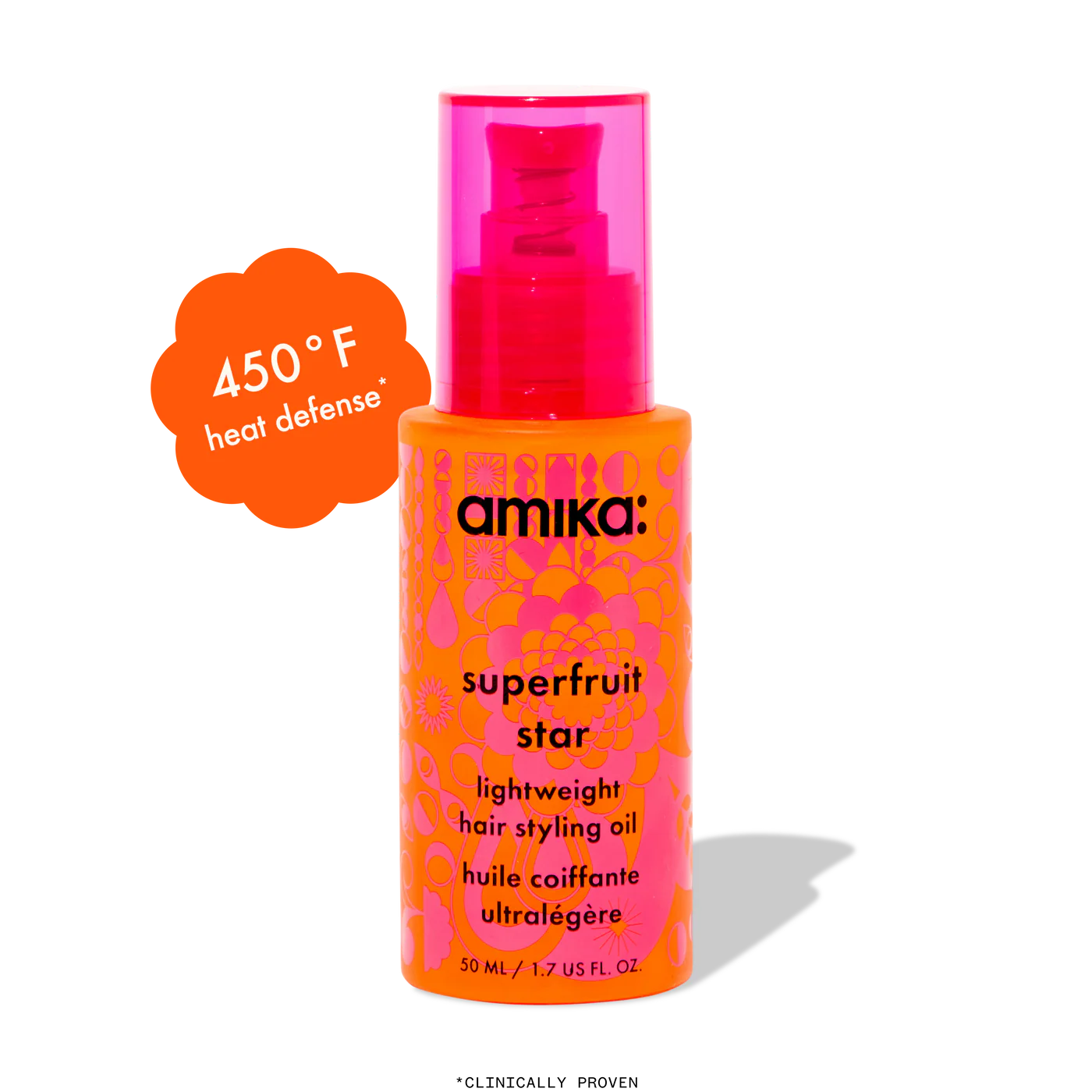 Amika superfruit star lightweight hair styling + heat defense oil